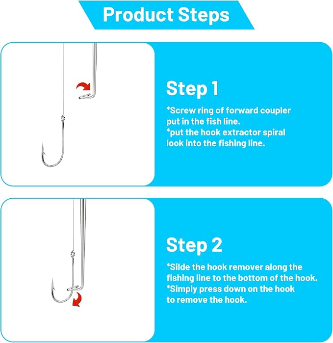 Fish Hook Remover Tool, 4PCS Fishing Hook Quick Removal Device, Fishing Gear Security Equipment Kits for Adult, Hook Extractor Accessories Tools with Storage Tube