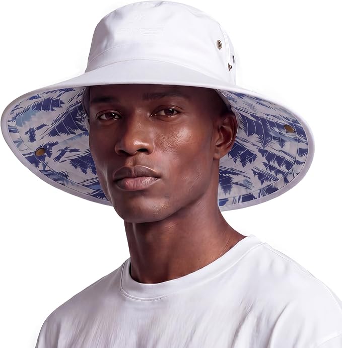 TOP-EX UVCoolix™ Cooling Touch Breathable UPF50+ Waterproof Wide Brim UV Protection Sun Hats Big Head XL XXL