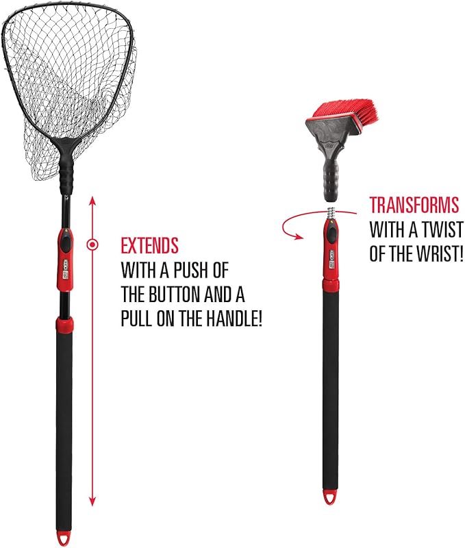 Ego S1& S2 Fixed Handles, Fishing Net Extension, Multiple Lengths, Strong & Lightweight, Easy Net Removal, Modular System, 30+ Attachments