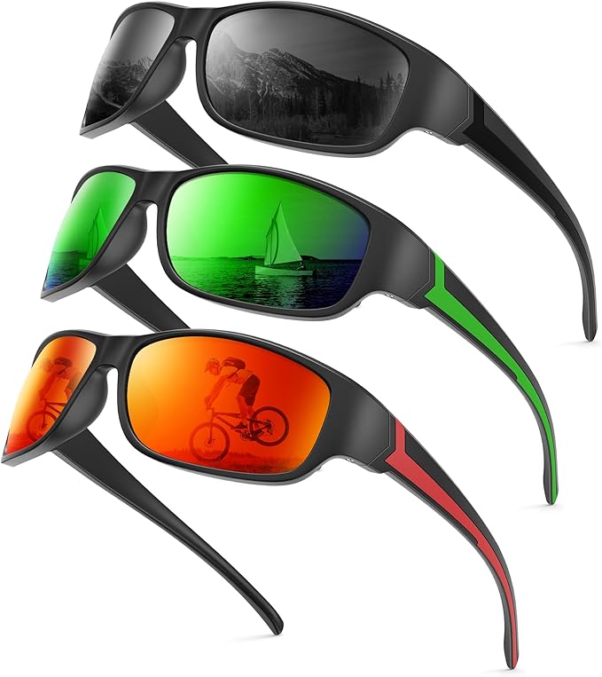 NSSIW Polarized Sunglasses-Men Sports Mens-Sunglasses: Sun Glasses Women Polarized UV400 Protection for Fishing Running Golf
