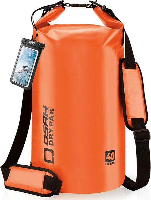 Waterproof Dry Bag, 5L/10L/20L/30L/40L Roll Top Lightweight Storage Backpack with Phone Case for Women & Men, Floating Waterproof Sack for Travel, Swimming, Kayaking, Paddle Board, Camping & Beach