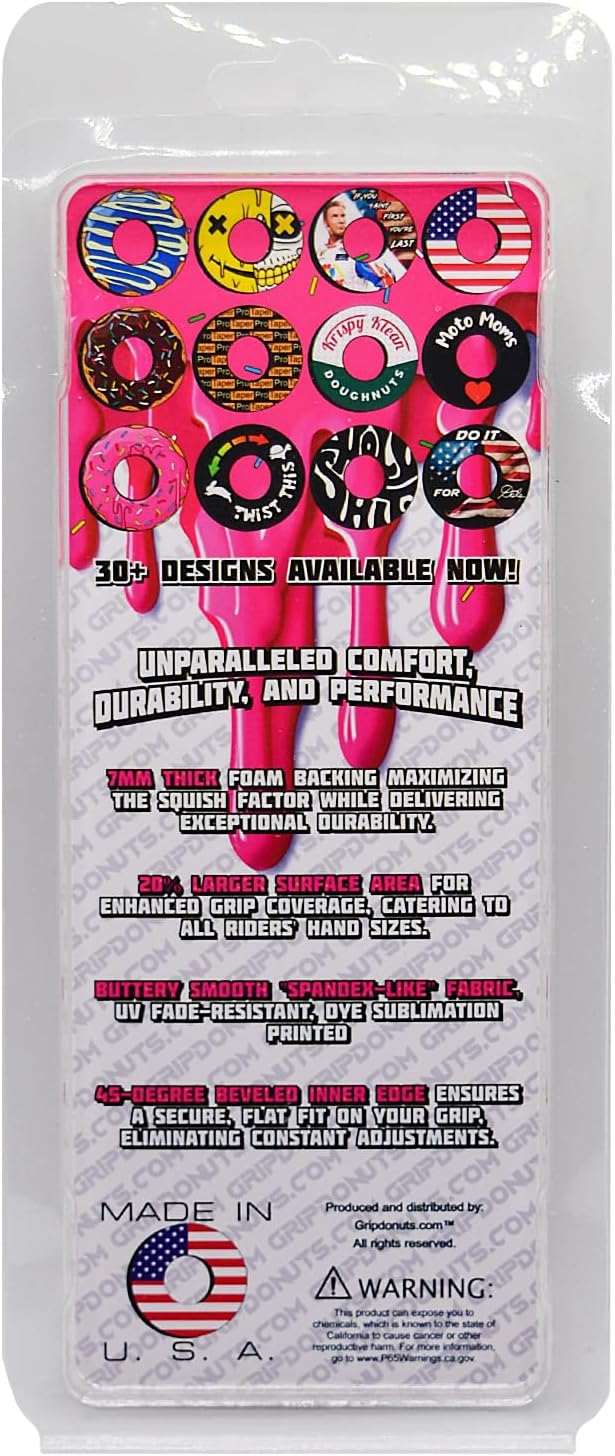 Doughnut Collection - Gripdonuts.com Premium MX BMX Dirt Bike Motorcycle Grip Donuts (13 Variations)