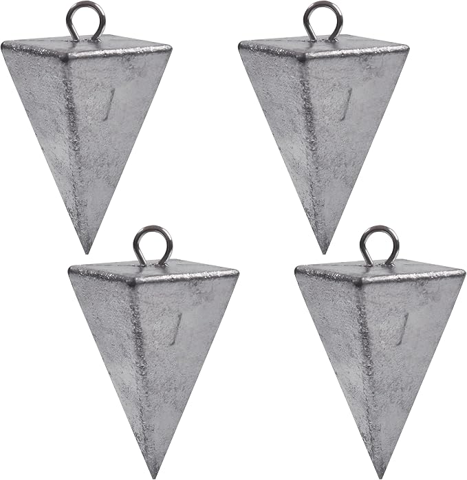 Pyramid Sinkers Fishing Weights Saltwater Pyramid Weights for Surf Fishing Gear Tackle 1oz 2oz 3oz 4oz 5oz 6oz 8oz