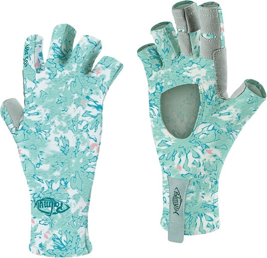 Palmyth UV Protection Fishing Fingerless Gloves UPF50+ Sun Gloves Men Women for Kayaking, Hiking, Paddling, Driving, Canoeing, Rowing
