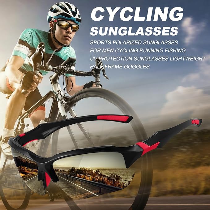 4 PACK Polarized Sport Sunglasses for Women Men UV Protection,Running Cycling Fishing Sunglasses Outdoor