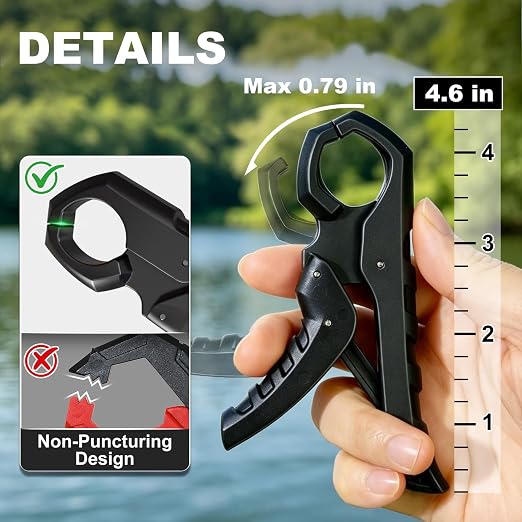 SNAIL TRAIL 8 Storage Bins Digital Fishing Scale & Lip Gripper with Auto-Rank, Large & High Contrast Backlit LCD Display, Multi-Mode(LB, LB-OZ, KG), 50 lbs Tournament Bass Fish Weigher, Gift for Men