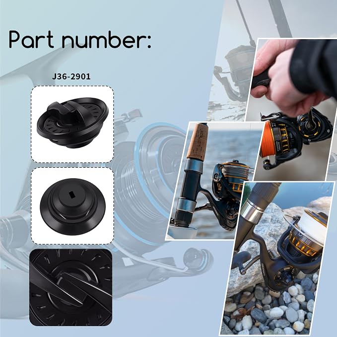 XTPTFABS J36-2901 Drag Knob Compatible with Daiwa BG3500 Saltwater Spinning Reel and BG4000 Saltwater Spinning Reel (1Pcs Black)