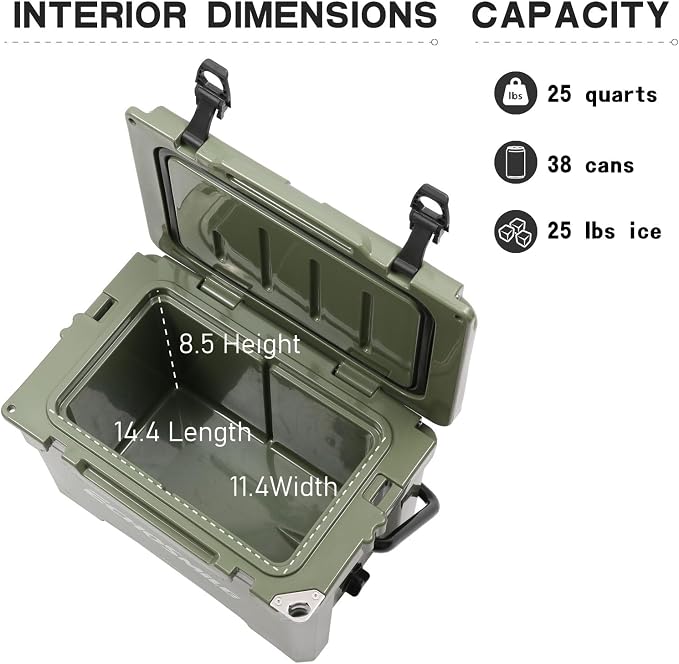 EchoSmile 25/30/35/40/60/75 Quart Rotomolded Cooler, Built to Stand up to The Rigors of The Journey