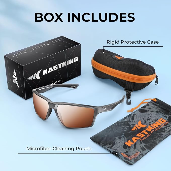 KastKing Osage Polarized Sport Sunglasses for Men and Women, Ideal for Driving Fishing Cycling Running, UV Protection