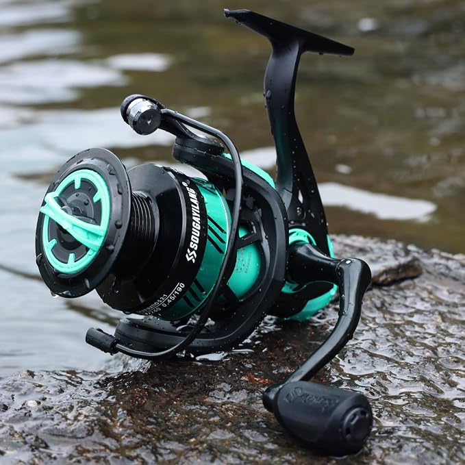 Sougayilang Fishing Reel, Ultralight Spinning Reel with Aluminum Spool, 5.2:1 High Speed Spinning Fishing Reel, 1000-6000 Series for Freshwater