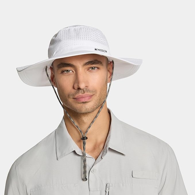 MISSION Cooling UPF Boonie Hat - Unisex Sun Hat for Hiking, Beach & Fishing - Sweat & Water Activated Technology