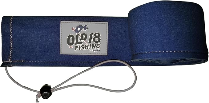 OLD18 Neoprene Fishing Rod Sleeve - Protective Rod Sock for Fishing Poles 6'-8' - Hook-Resistant Fishing Rod Case for Storage & Transport - Helps Keep Rods Afloat