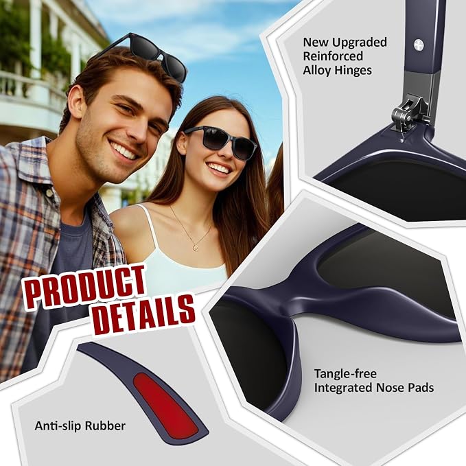 GQUEEN Polarized Sunglasses Men Womens,Flexible TR90 Frame,for Driving Fishing Cycling Hiking Golf Sports UV400 Protection