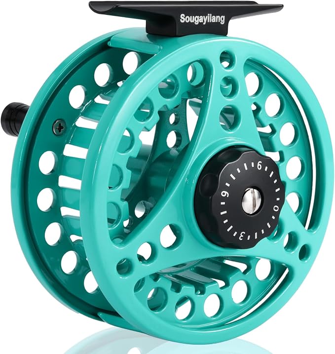 Sougayilang Fly Fishing Reel, Die Cast Aluminum Fly Reel, 5/6, 7/8, Weight Saltwater Fly Reels, 5/6, 7/8, Weight Saltwater Fly Reels