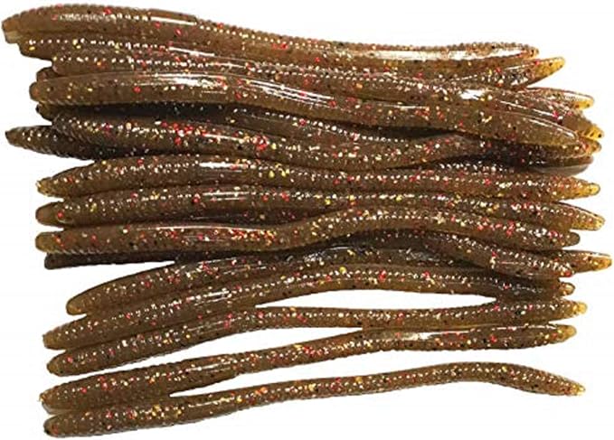 20 Pcs 5" Finesse Trick Worm (Scent, Float) Soft Plastic Bait for Bass Fishing