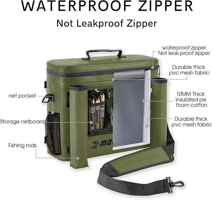 MORXPLOR Kayak Cooler,Waterproof Kayak Seat Back Cooler for Kayaking,Kayak Accessories Cooler Bag,Protable Ice Chest,Beach Cooler,Travel Cooler for Camping or Lunch Bag