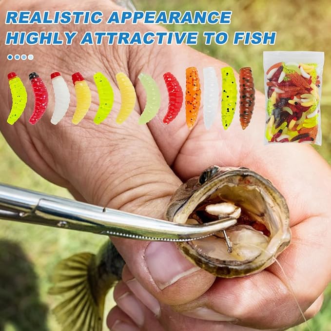 Soft Fishing Lures Kit Paddle Tail Swimbaits Plastic Worms Set Mixed Color Minnow Jerkbait Bass Lure Baitsfor Trout,Walleye,Crappie