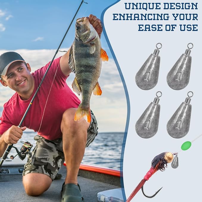 Landhoow Bell Sinkers Weights Casting Swivel Bell Sinkers Fishing Weights Rig for Ocean Saltwater Freshwater Surf Bass Fishing Casting Gear Tackle