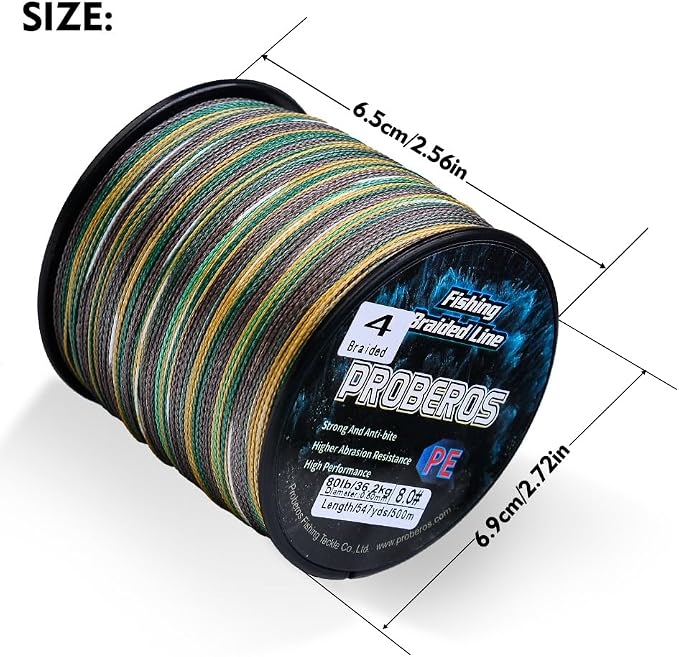 Braided Fishing Line, Abrasion Resistant Zero Stretch Braided Lines 4/8 Strands Super Strong Superline 6Lb -100Lb Test 109/328/547/1094/2187 Yards