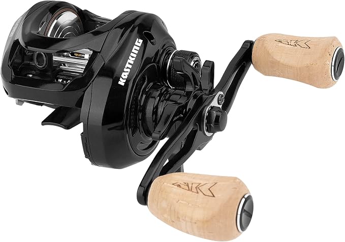 KastKing MegaTron Baitcasting Reels, High Capacity or High Speed Low Profile Casting Reel, 7+1 Double Shielded Stainless Steel BB, 8-Button Magnetic Brakes, Powerful Drag, Freshwater & Inshore Fishing