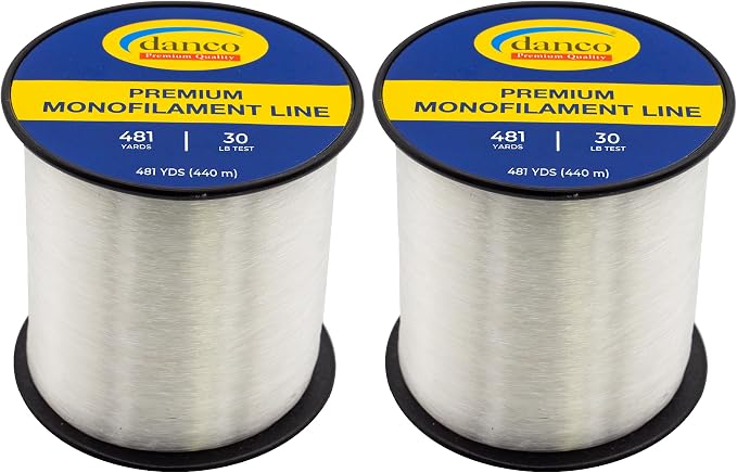 Monofilament Fishing Line | Jumbo Amount 2-1/4 lb Spools Value Pack - Low Memory and Stretch - Abrasion Resistant - Freshwater and Saltwater Fishing Line