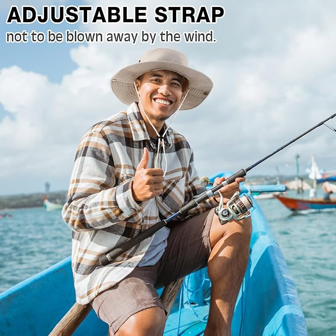 Xtinmee 20 Pcs Boonie Hat Bulk Wide Brim Bucket Hat Safari Hats Outdoor Sun Hats for Hiking Camping with Adjustable Strap