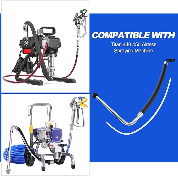 2026 New Upgraded Stainless Steel Suction Hose and Reflux Line Sets,Complimentary 2 Stainless Steel Filter,Compatible With Titan 440 450 Airless Spraying Machine,Airless Paint Sprayer Accessories