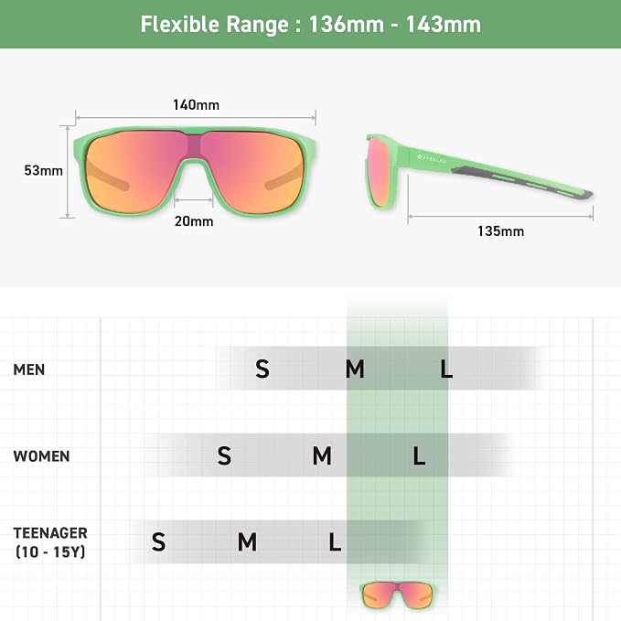 MARS Lifestyle Outdoor Polarized sunglasses UV400 Anti-Seawater Women Men Adult Teenager Running Fishing Sports