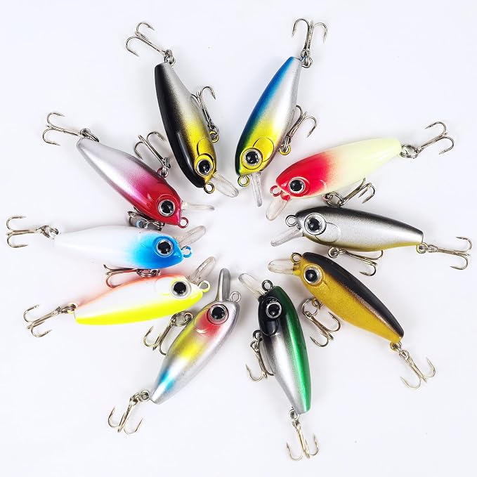 Fishing Lures Large Hard Bait Minnow VIB Lure with Treble Hook Life-Like Swimbait Fishing Bait Popper Crankbait Vibe Sinking Lure for Bass Trout Walleye Redfish