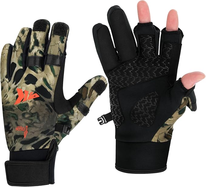 KastKing Mountain Mist Cold Winter Weather Fishing Gloves for Men and Women - Ideal for Ice Fishing, Photography, or Hunting