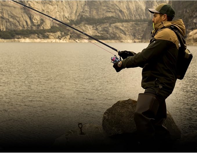 Sougayilang Telescopic Fishing Rod – 24 Ton Carbon Fiber Ultralight, Portable Retractable Handle, CNC Reel Seat, Stainless Steel Guides for Bass, Trout, Salmon, Panfish
