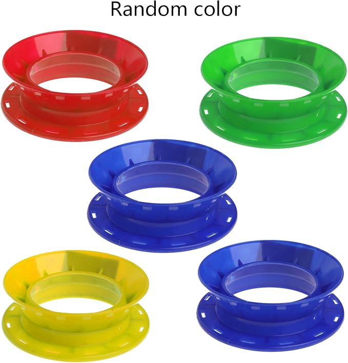 5 Pcs Fishing Line Coiling Plate Wire Winding Rings Reel Plastics Handle Wire Winding Hand Reel Fishing Accessory