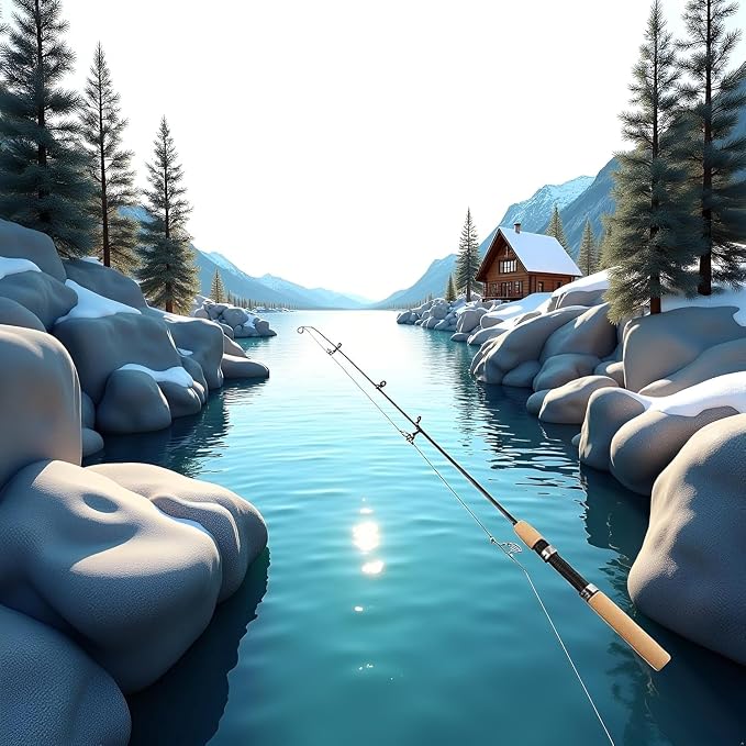 LCE Fishing Rod,Winter Fishing Rods Ice Fishing Rods Pen Pole Lures Fishing Tackle Spinning Casting Hard Rod Without Reel Useful and Practical Fishing Rod and Reel Combos Hunting and Fishing (75cm)