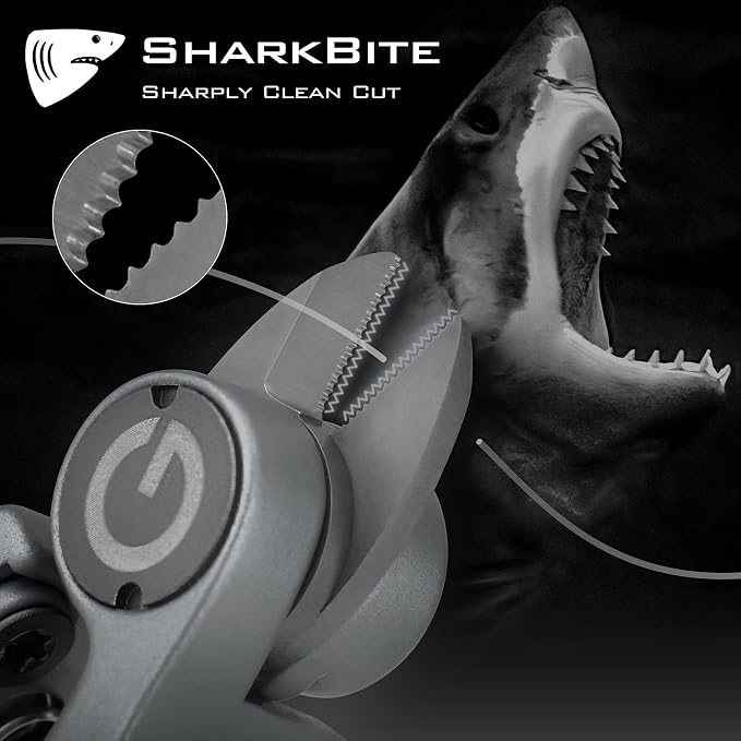 GOMEXUS Sharkbite Fishing Line Cutter with Retractors and Fishing Knot Tying Tool and Hook Eye Cleaner, Fly Fishing Nippers