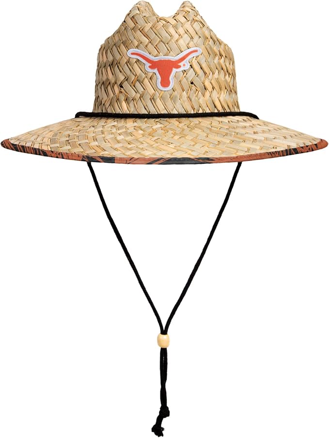 FOCO Men's NCAA College Team Logo Floral Straw Sun Hat