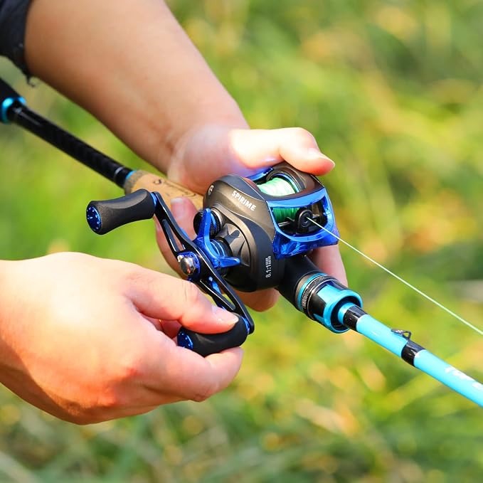 Sougayilang Fishing Rod and Reel Combo, Medium Heavy Fishing Pole with Baitcasting Reel Combo, 2-Piece Baitcaster Combo