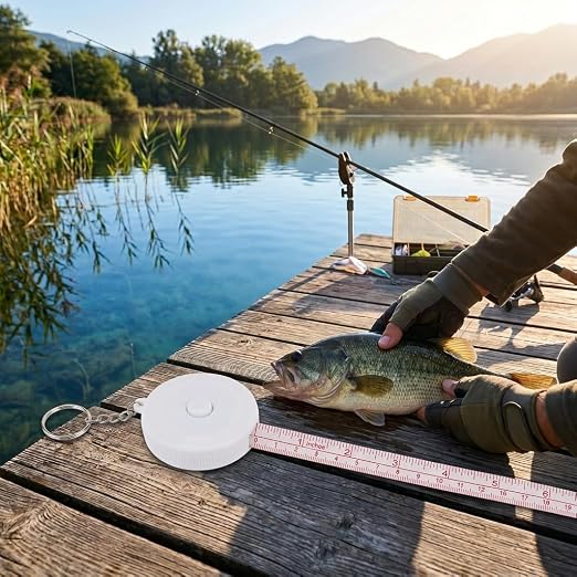 5PCS PVC Waterproof Fish Ruler, Soft and Retractable Measuring Tape Ruler Double-Scaled Fish Measurement Tackle Tool