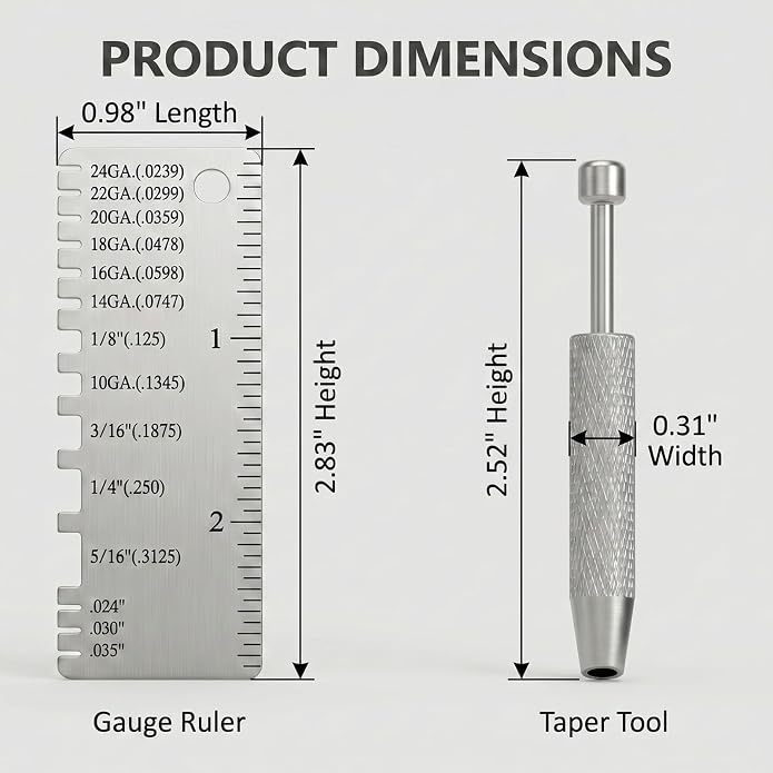 Body Jewelry Piercing Measure Tool Piercing Taper Ball Grabber Stainless Steel Piercing Gauge Measurement Kit for Ear Nose Lip