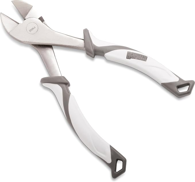 Rapala Salt Angler's Side Cutter 7 Inch, Heavy-Duty Saltwater Fishing Line and Hook Cutter, Corrosion-Resistant Blades, Ergonomic Grip for Offshore Anglers