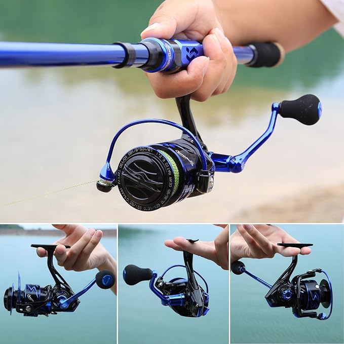 Sougayilang Spinning Reel – Ultra-Lightweight 6.2:1 High Speed, 17LB Max Drag, 12+1 Shielded Bearings, Metal Frame, Corrosion-Resistant for Freshwater and Saltwater Bass Redfish Inshore Fishing