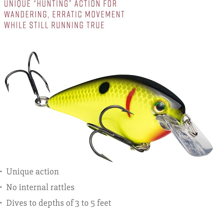 Strike King KVD 1.5 Hard Knock Fishing Lure, 3/8 oz, 3D Lifelike Eyes