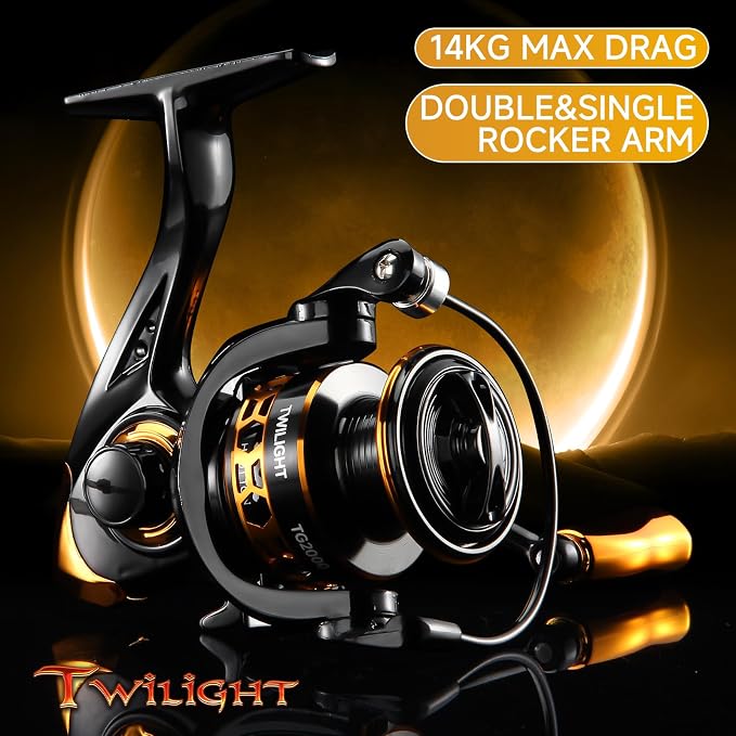 HAUT TON Dolphin Advance Edition Spinning Reel,5.2:1Gear Ratio,22LBS,5+1BB,Backlash Free Bearing,Sealed Drag System,Saltwater,Freshwater Fishing Reels