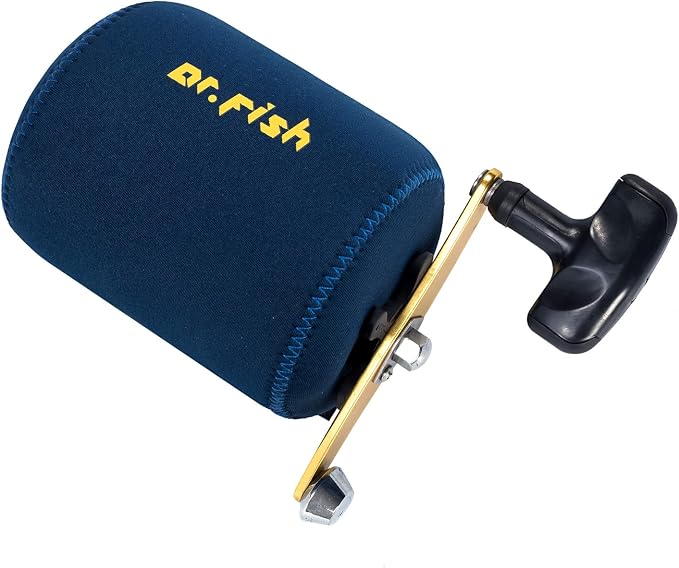Dr.Fish 2 Pack Round Baitcasting Fishing Reel Cover Conventional Reel Storage Bags Case Pouch Protective Neoprene Round Baitcaster Wraps Reel