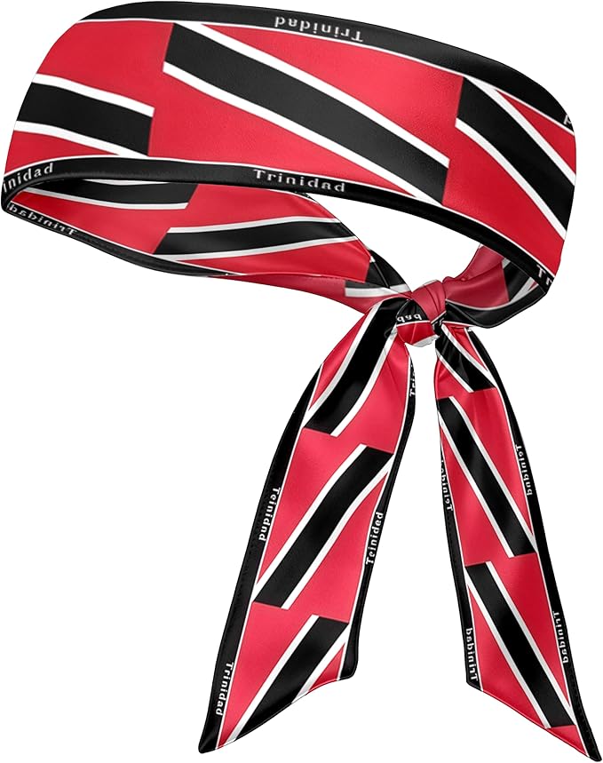 Flag Tie Headbands for Men Women, Moisture Wicking Sweatband Breathable Sports Headwrap, Non-Slip Stretchy Adjustable Fitness Hair Band