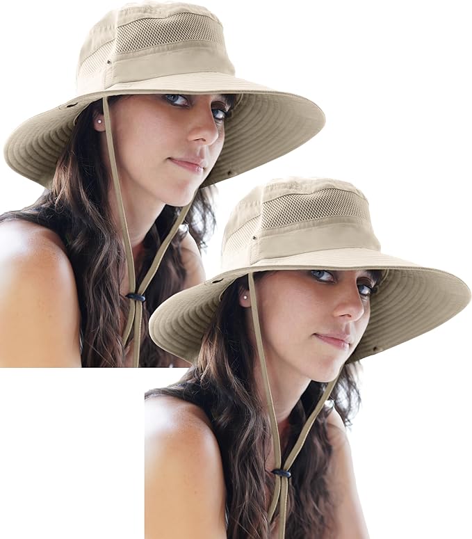 GearTOP Safari Hat for Men Sun Hats for Women UV Protection UPF 50+ Fishing, Gardening, Hiking Hat (22-23 1/2")