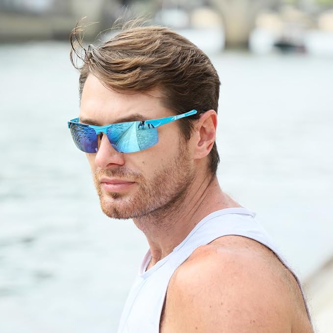 DUCO Mens Sports Polarized Sunglasses UV Protection Sunglasses for Men 8177s