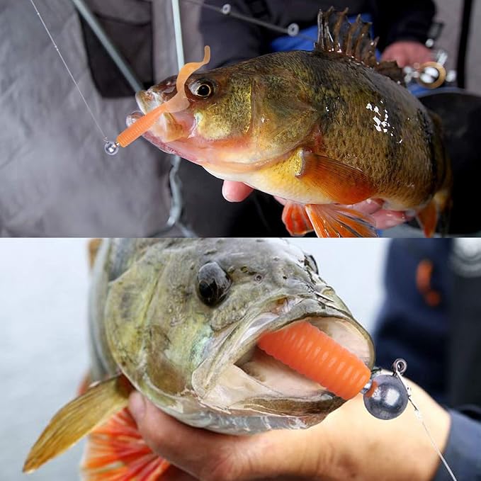 Goture Round Jig Head, Jig Head Hooks for Freshwater Saltwater Fishing, Swimbait Jig Heads with Fishing Box for Trout Bass Fishing, Crappie Pro Jig Heads