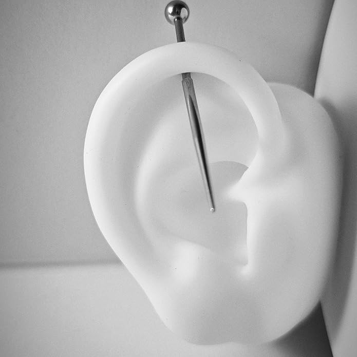 Piercing Ball Grabber Tool and Piercing Taper 16G 18G 14G for Flat Back Threader Earring Insertion, Stainless Steel Piercing Tool Kit