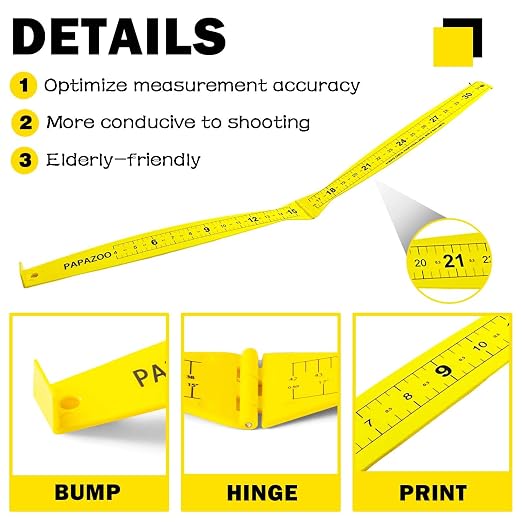 Fish Measuring Board - 32in Folding Fishing Ruler Lightweight Bump Board - Easy to Read and Portable Crab & Fish Measure Device, Fish Ruler for Boat, Kayak, Yellow