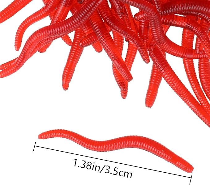 Plastic Worms Soft Fishing Lure Baits Fishing Bait for Freshwater Saltwater Fishing Stick Bait Lures 100PCS